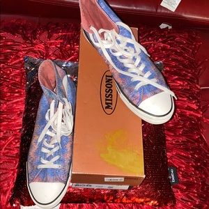 Missoni Converse shimmery fabric